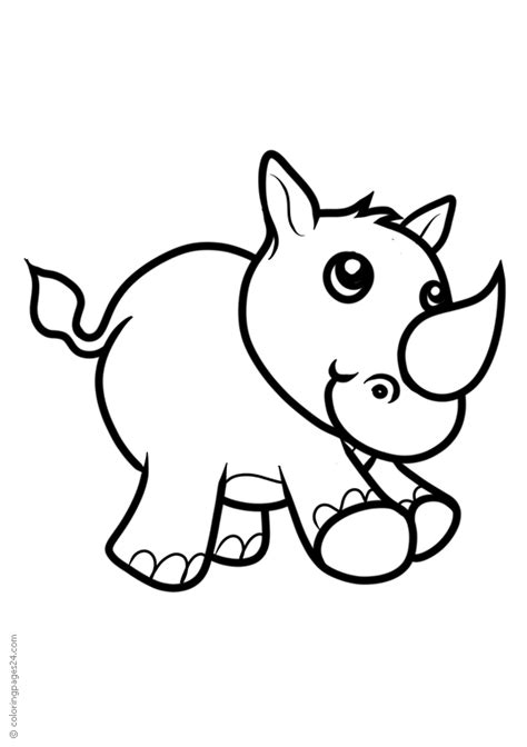 Baby Rhino Coloring Pages Coloring Pages
