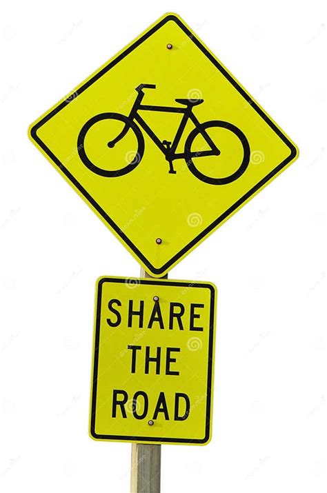 Share The Road Sign Stock Image Image Of Bike Signs 32687213