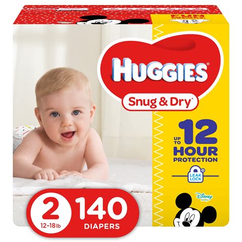 Huggies Snug And Dry Diapers Size 2 140 Count