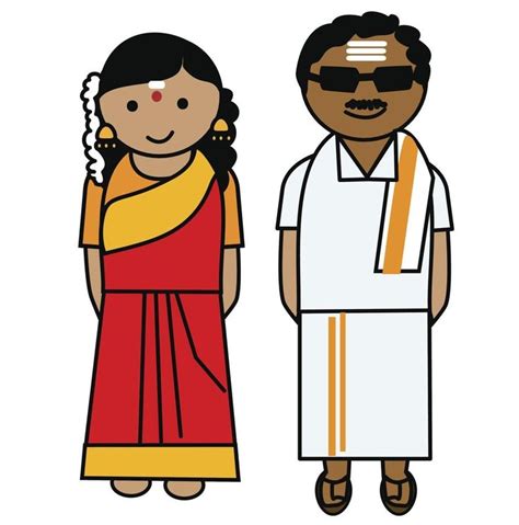 Vector Icons Depicting The Culture Of Tamil Nadu India Period