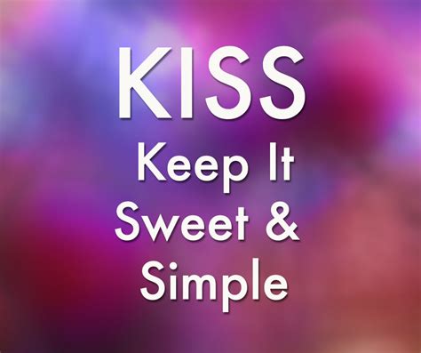 Kiss Keep It Sweet And Simple