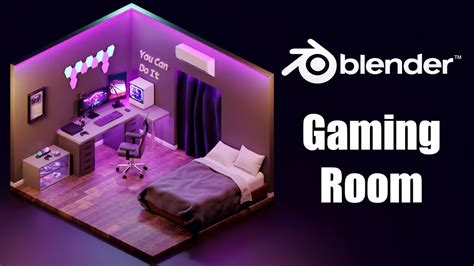 Gaming Room Blender 292 Timelapse Low Poly Modeling Youtube