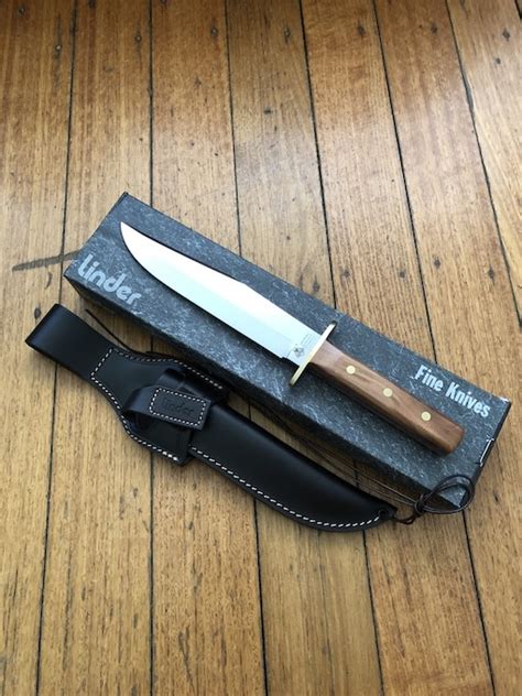 Linder Classic Solingen Bowie Knife With Wooden Handle 8 Blade