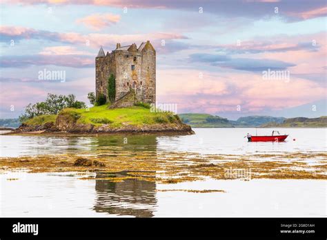 Castle Stalker A Sea Castle Built On A Small Rocky Island In Loch