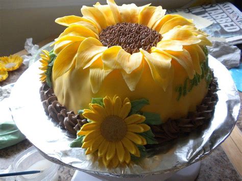 Sunflower Sunflower Birthday Cake Sunflower Birthday Cakes Cake
