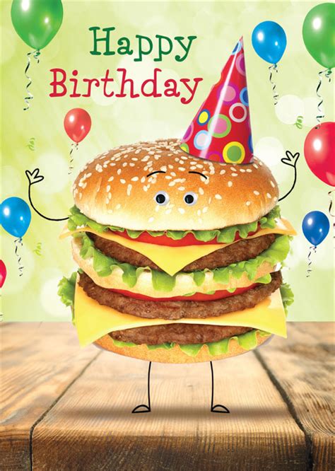 Surprise someone you care about with a truly standout online birthday card. Tracks Publishing, Ltd. - Hamburger - Birthday Card #GNQ008