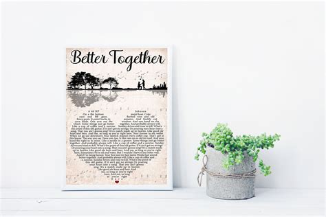 Luke Combs Better Together Lyrics Poster What You See Is What Etsy