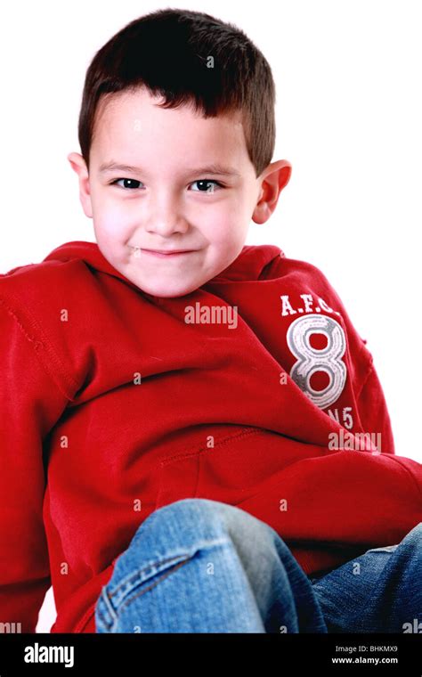 Cute Portrait Of 4 Year Old Boy Stock Photo Alamy