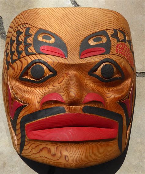 Northwest Coast First Nations Native Mask Gallery Quality Salmon Mask