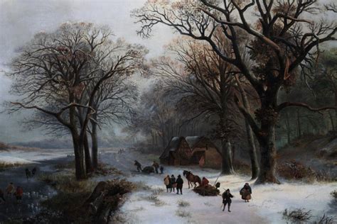 Unknown Dutch Winter Landscape 19th Century Dutch Art 1848