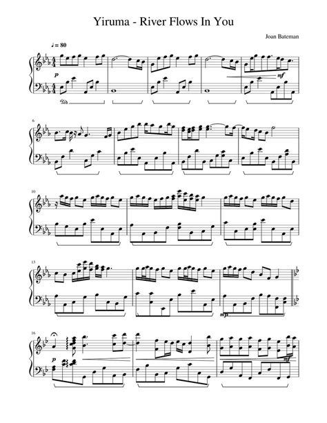 0%(1)0% found this document useful (1 vote). Yiruma - River Flows In You Sheet music for Piano | Download free in PDF or MIDI | Musescore.com
