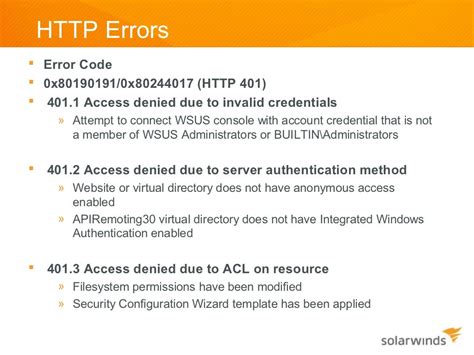 Common Wsus Errors Codes Decoded And Resolved