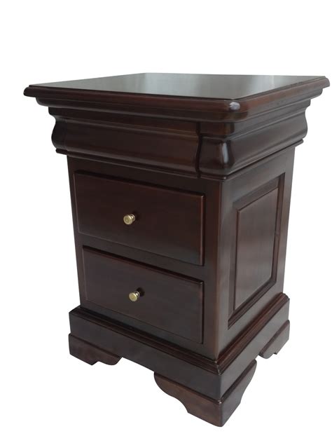 Solid Mahogany Wood Bedside Table Bedroom Furniture Antique Stylepre