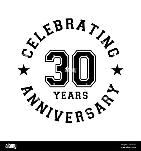 30 Years Anniversary Celebration Design Template 30th Vector And