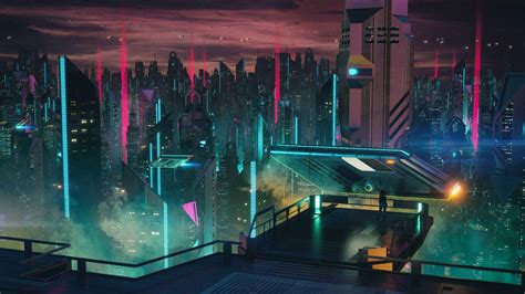 Futuristic City At Night Wallpapers Wallpaper Cave