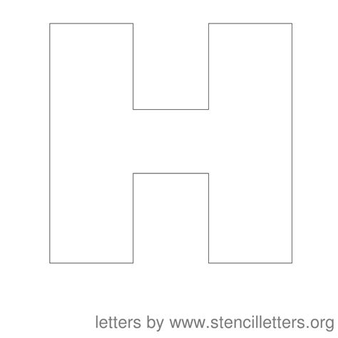 Letter H Template Printable