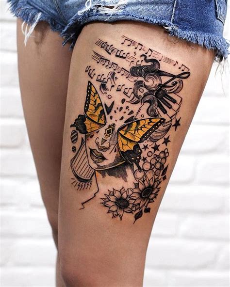 Most Impressive Thigh Tattoos Designs And Ideas For Women