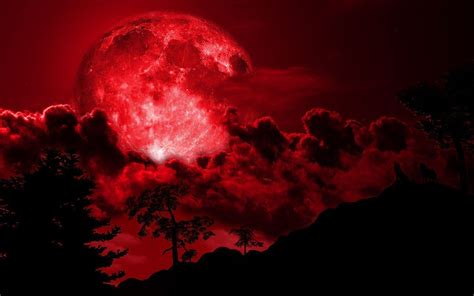 Red Moon Anime Wallpapers Wallpaper Cave