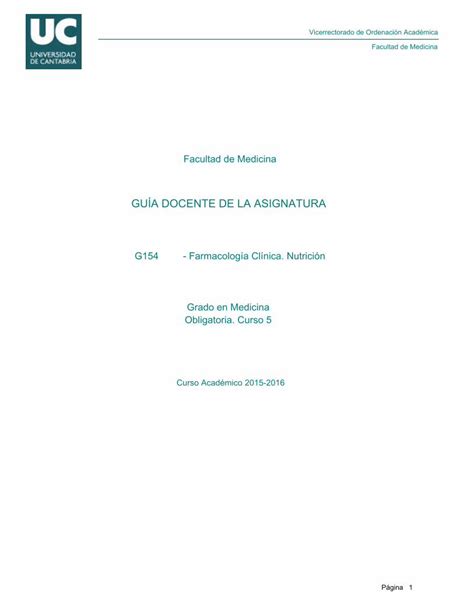 PDF GUÍA DOCENTE DE LA ASIGNATURA sistemas circulatorio digestivo