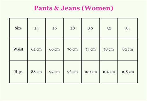 Womens Pant Size Conversion Chart Eu To Us 4x Tops Extra Large