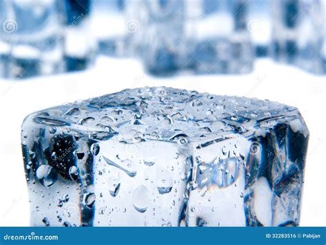 Ice Cubes Isolated On White Stock Photo Image Of Wallpaper Glossy