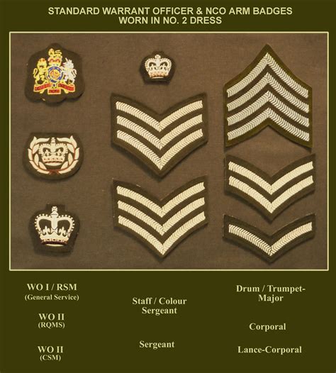 Badge15 Army Ranks British Army Uniform Canadian Army