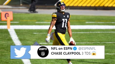 A collection of the top 45 chase claypool wallpapers and backgrounds available for download for free. Canadian Chase Claypool makes history scoring four touchdowns for the Steelers - Article - Bardown