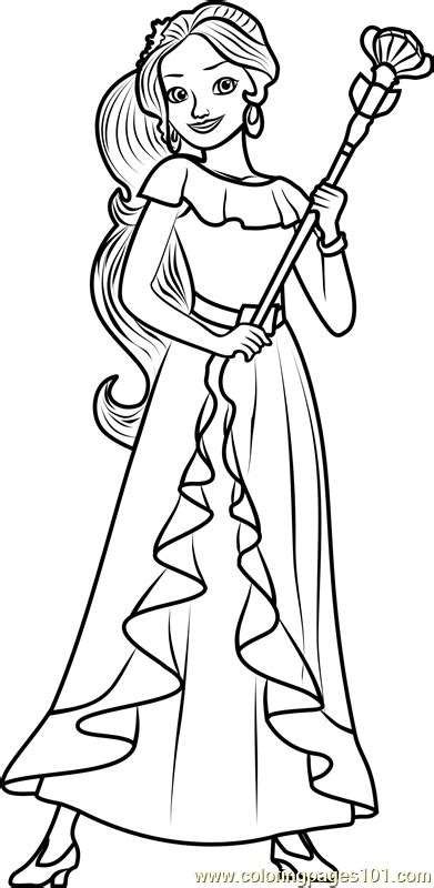 Learning is fun disney elena of avalor coloring enchanted. The best free Avalor coloring page images. Download from ...
