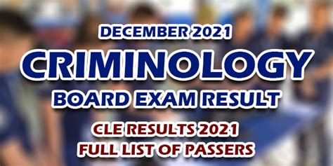 Cle Results Criminology Board Exam Result December Full List