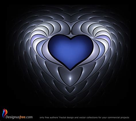 Fractal Heart From Colorful Heart Purple Love