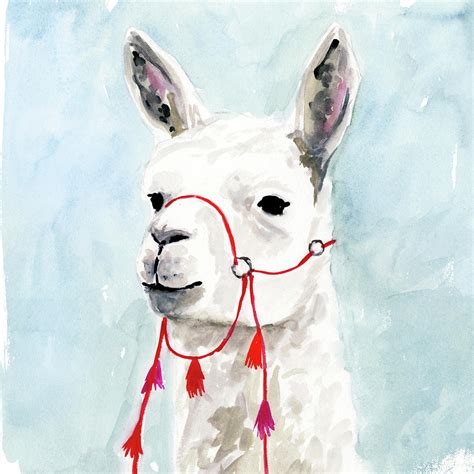 Watercolor Llama Ii Painting By Victoria Borges Fine Art America