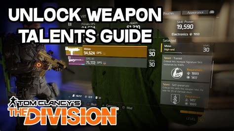 The Division Weapon Talents The Division 2 Best Gear And Weapon