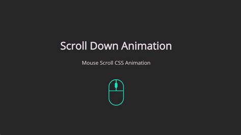 Scroll Down Mouse Animation Using Only HTML and CSS ...
