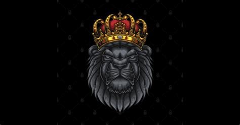 Lion Head Wearing King Crown Lion Sticker Teepublic