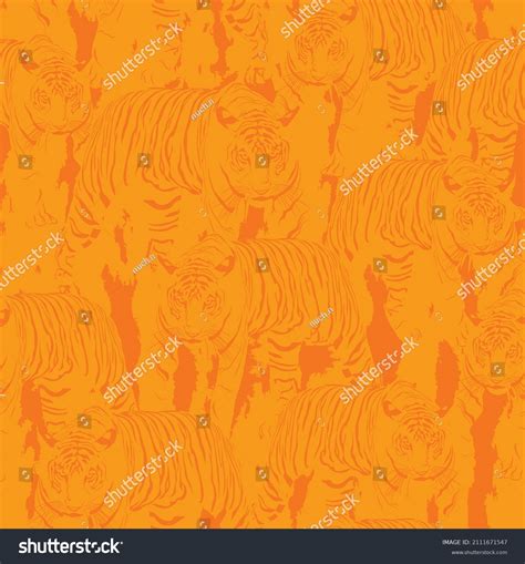 Tiger Line Draw Illustration Vector Art Stock Vector Royalty Free