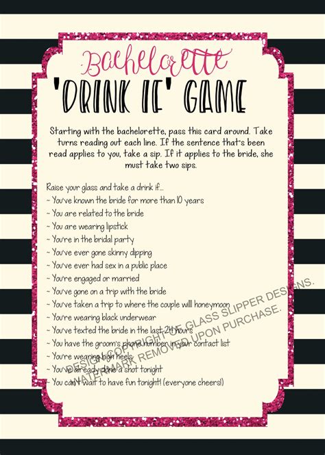 If you say 21, then you have to take a forfeit. Printable bachelorette game/ bachelorette drinking game ...