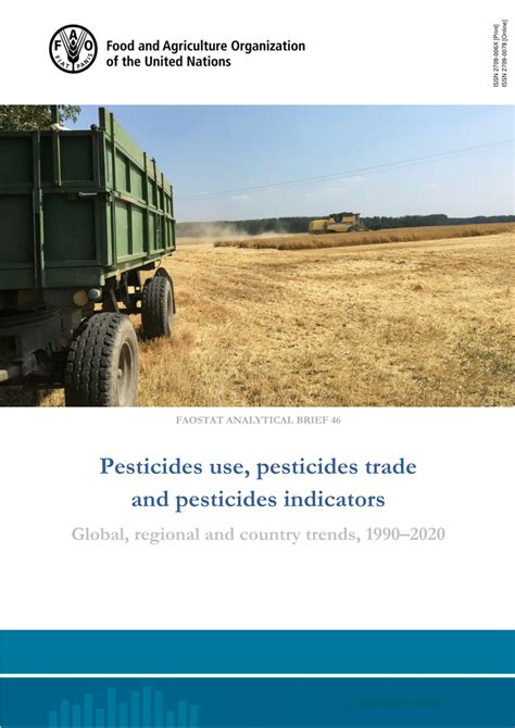 Pdf Pesticides Use Pesticides Trade And Pesticides Indicators