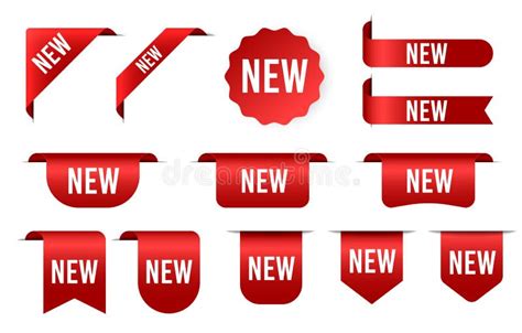 Tag Sticker Shape New Or Sale Badges Label Product Red Corner Vector
