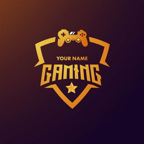 Golden Badge Logo Template For Gaming Esport 14038335 Vector Art At