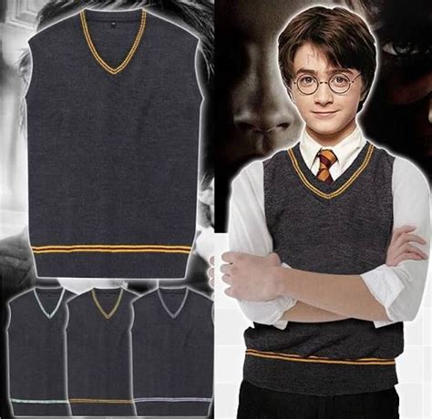 Harry Potter Male Gray Wool Vest Cosplay Costumes Halloween T