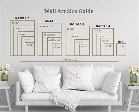 Wall Art Size Guide Frame Size Guide Print Size Guide Etsy Ireland