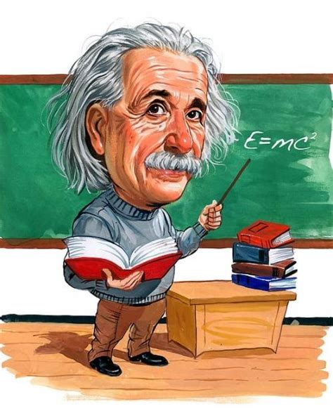 Albert Einstein Caricature Albert Einstein Poster Fine Art America