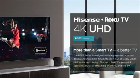 Hisense 58 Class 4k Uhd Led Lcd Roku Smart Tv Hdr R6 Series 58r6e3