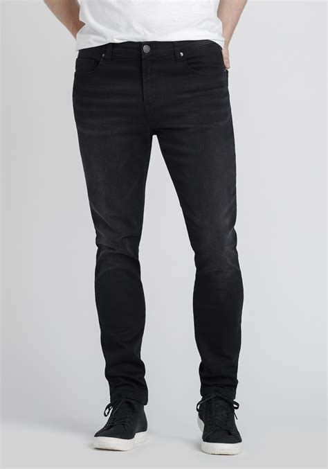 Mens Washed Black Skinny Jeans Warehouse One