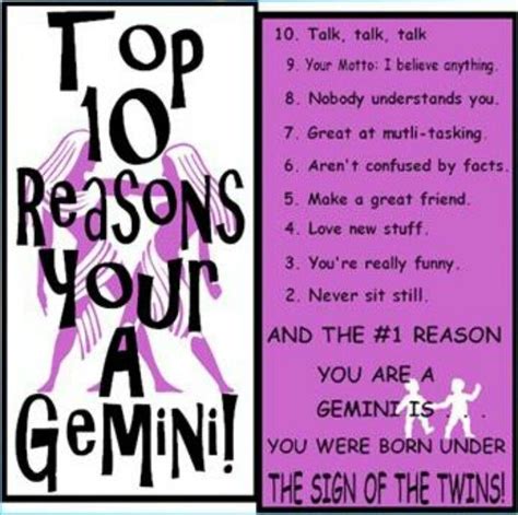 Top 10 Reason In Being A Gemini Gemini Quotes Gemini Characteristics