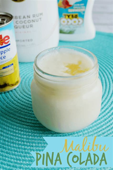 Best served in collins glass. Malibu Pina Colada Recipe