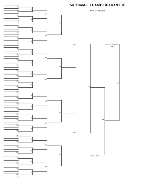 64 Team Bracket Printable Printable Word Searches