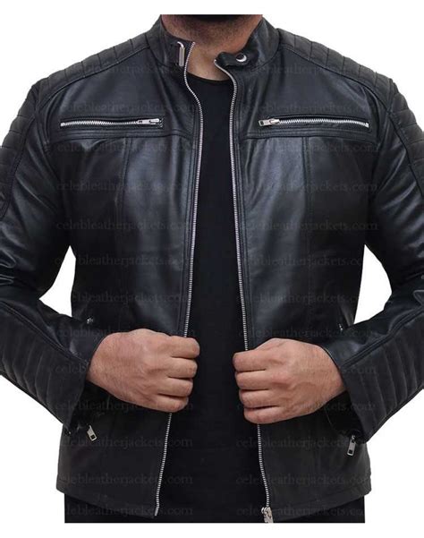 Mens Genuine Leather Jacket Slim Fit Real Cafe Racer Biker New Vintage