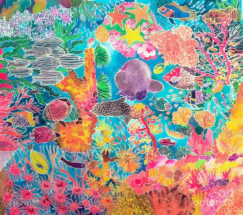Tropical Coral Painting By Hilary Simon Fine Art America