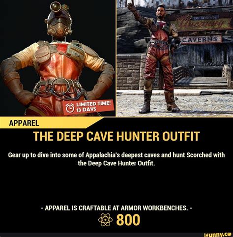 Apparel Limited Tim The Deep Cave Hunter Outfit Gear Up To Dive Into